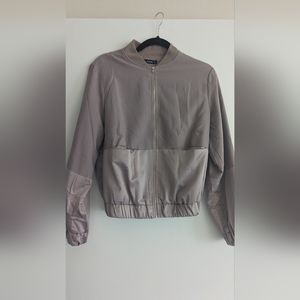 Taupe bomber jacket